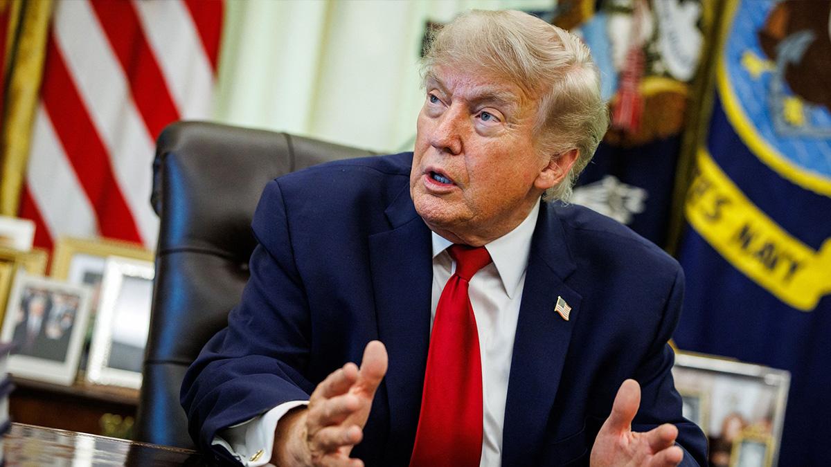 Photo of Donald Trump refused to talk about Lindsey Graham in the interview.