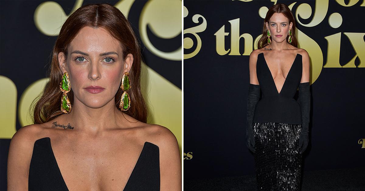 riley keough stuns in plunging black dress on red carpet pp