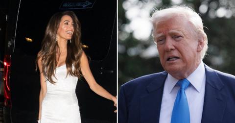 Composite photo of Amal Clooney and Donald Trump