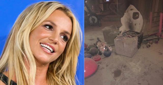 britney spears burnt gym down photos