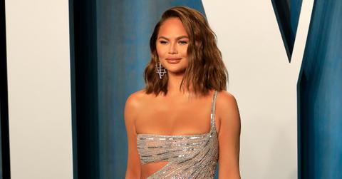 glowing chrissy teigen steps out for first time since announcing shes pregnant with rainbow baby pp