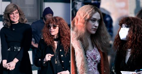 annie murphy chloe sevigny and natasha lyonne on set of russian doll