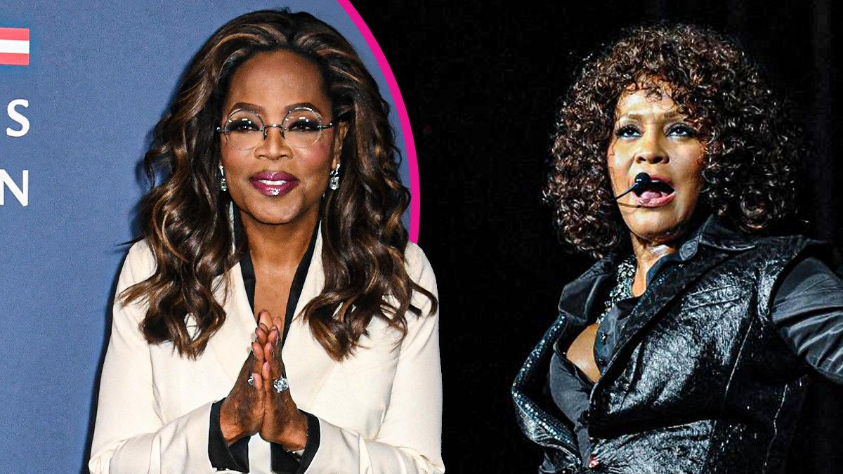 Image of Oprah Winfrey asked her live show audience to keep Whitney Houston's fall off the stage a secret.