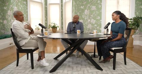 Photo of Michelle and Barack Obama with Craig Robinson