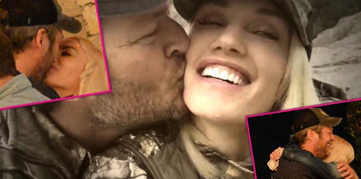 Blake shelton gwen stefani pda voice kissing