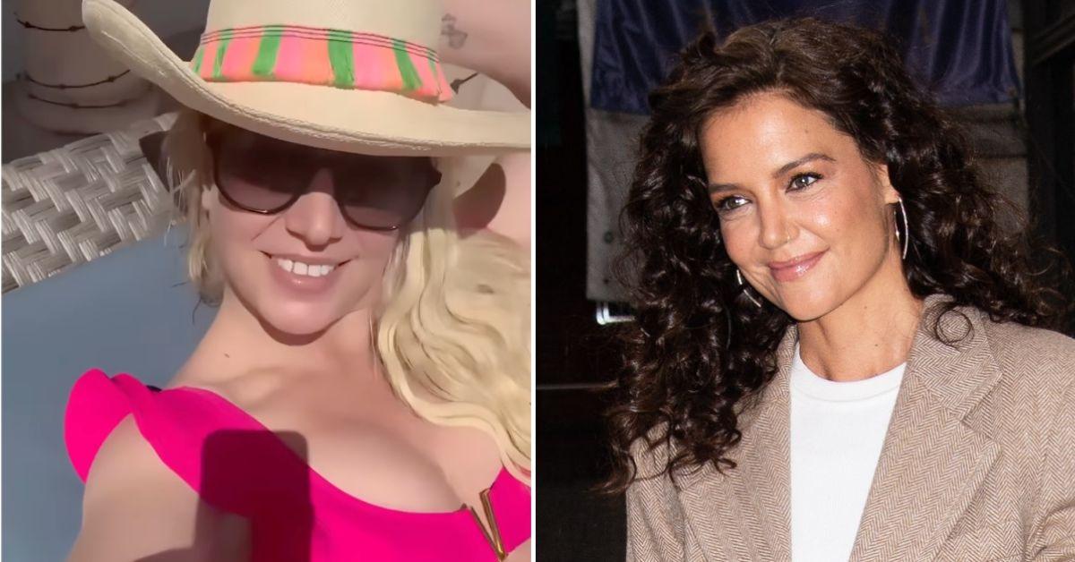 Britney Spears Says She's Feeling 'Very Katie Holmes' While Tanning