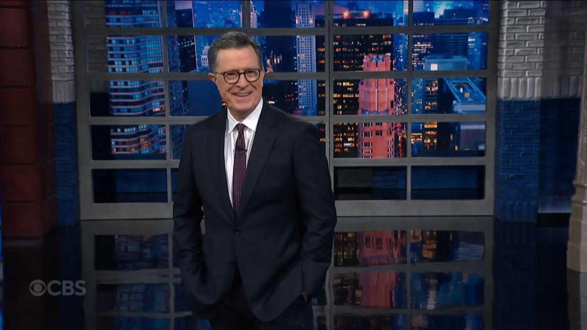 Image of The late-night host joke about Donald Trump's Iran address calling it an April Fool's.