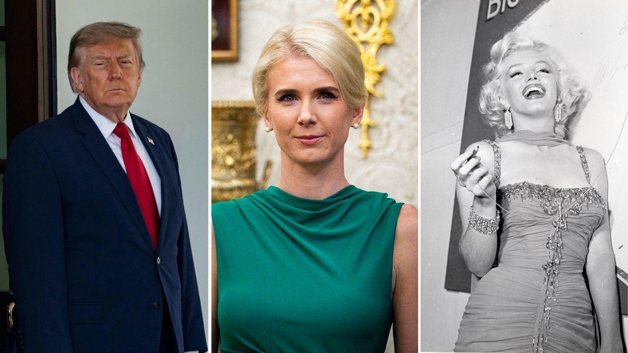 photo of Donald Trump's aide Natalie Harp nearly had a wardrobe mishap while descending Air Force One.