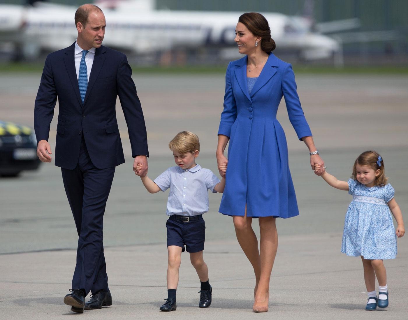 Catherine, Duchess of Cambridge, and Prince William, Duke of Cambridge catch a flight out of Warsaw