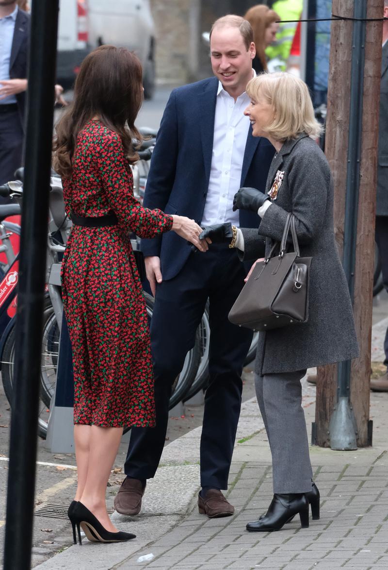 Kate Middleton, Prince William and Harry arrive at Harrow Club in west London.