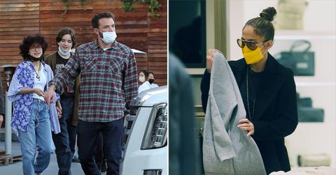 ben affleck takes kids jennifer lopez shopping photos pp