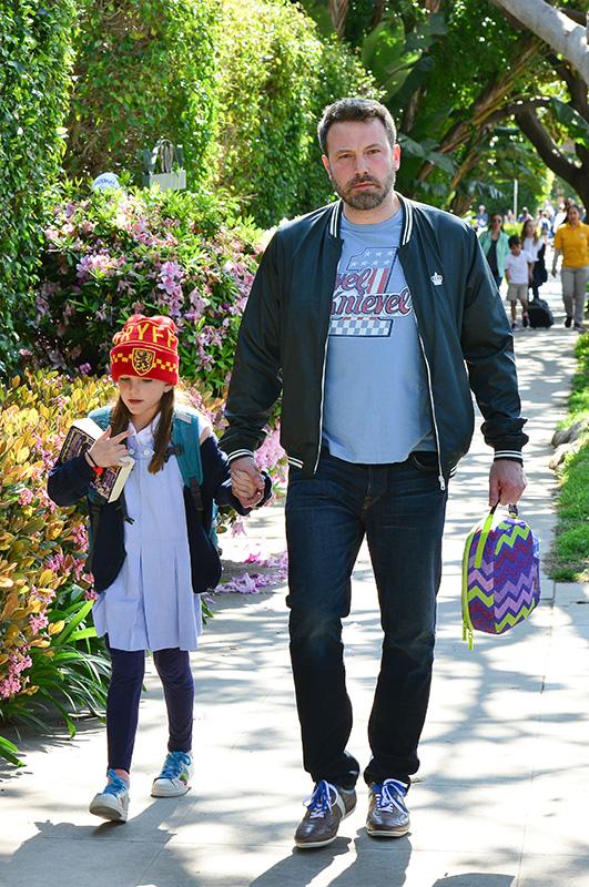 Ben Affleck picks up daughter Seraphina from school in Santa Monica