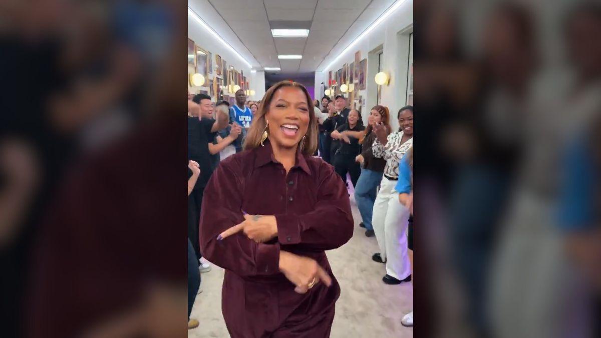 Photo of Queen Latifah looked stunning in a two-piece coordinating set. 