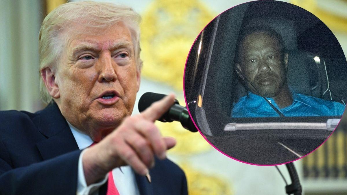 split of Donald Trump and Tiger Woods. 