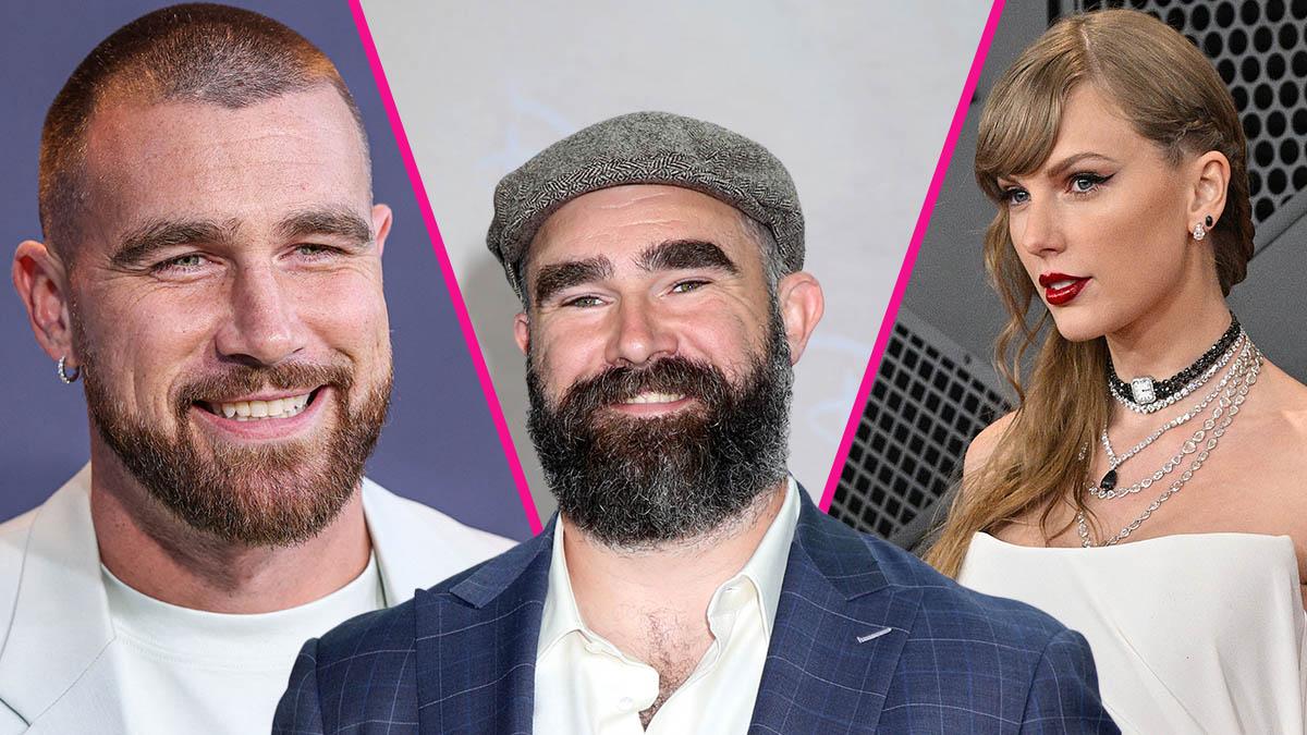 Jason Kelce,Travis Kelce,Taylor Swift.