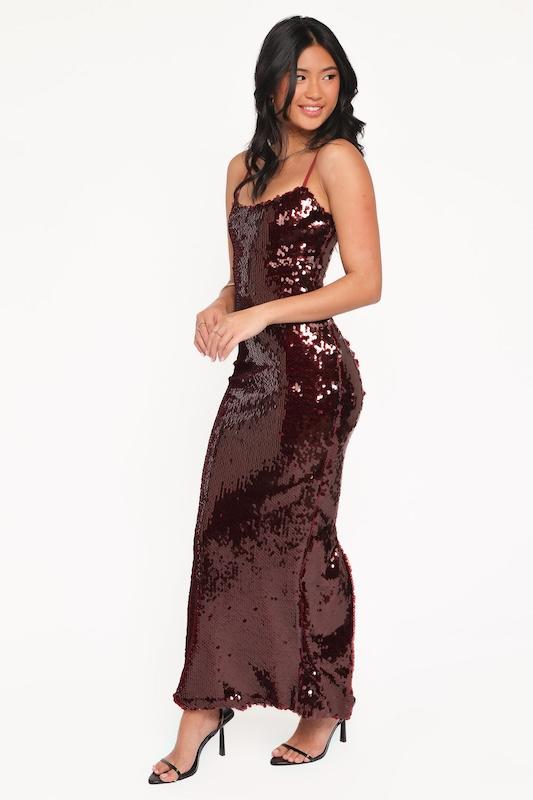 orlenasequinmididress burgundy