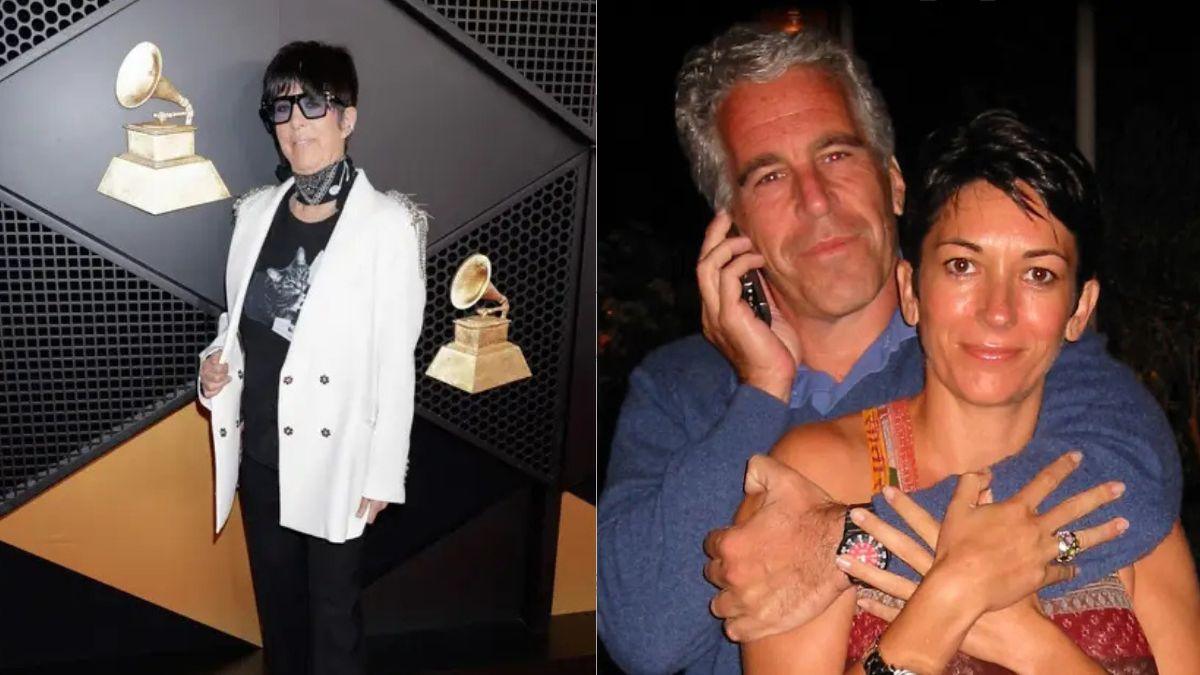Composite photo of Diane Warren, Jeffrey Epstein and Ghislaine Maxwell