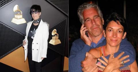 Composite photo of Diane Warren, Jeffrey Epstein and Ghislaine Maxwell