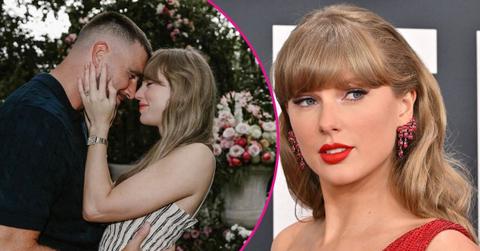 Composite photo of Travis Kelce and Taylor Swift.