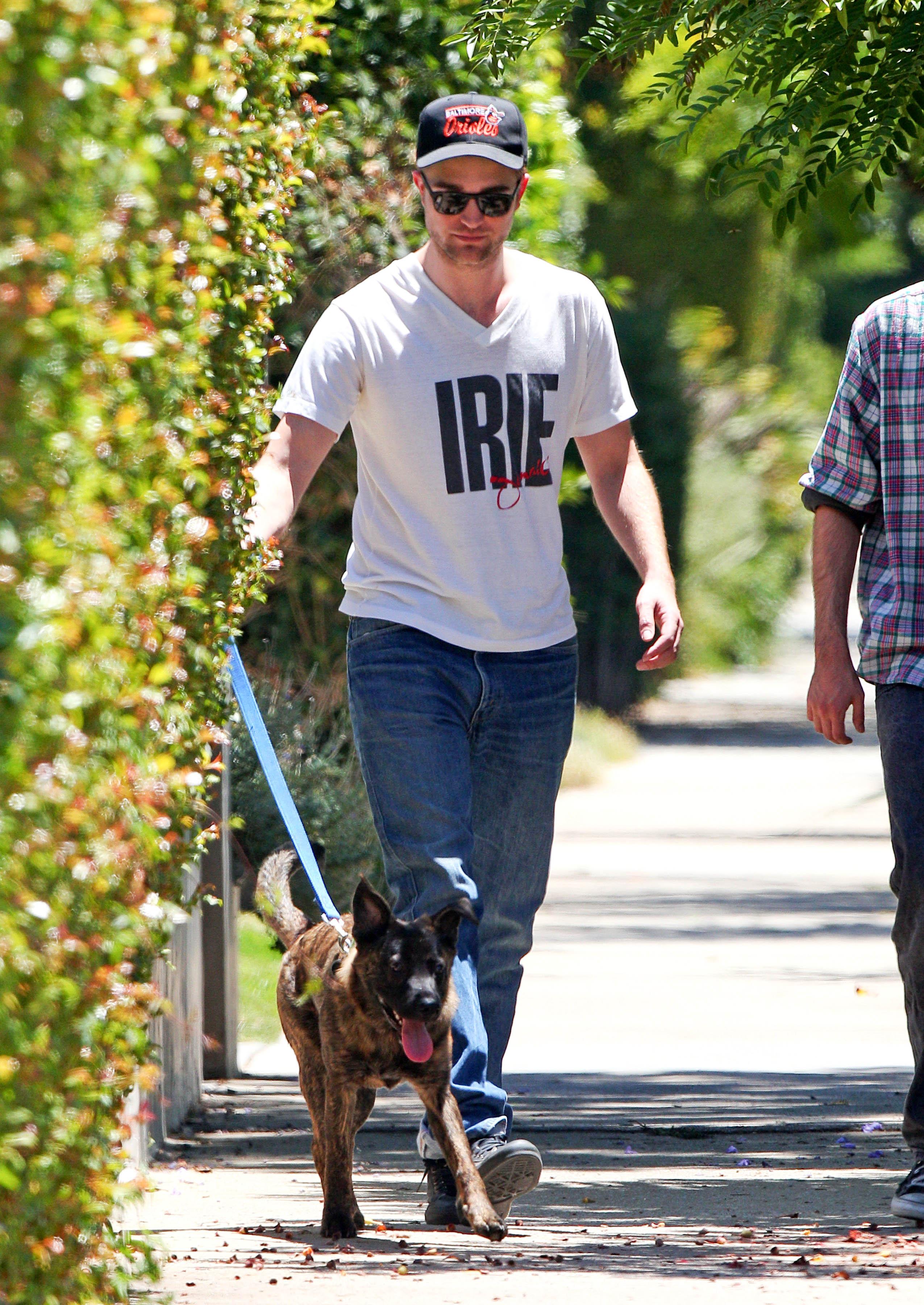 Exclusive _ Robert Pattinson and Tom Sturridge Go Dog Walking