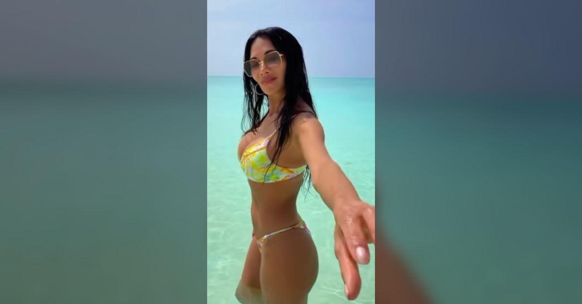 Image of Overlay text on her video reads: 'Sometimes vertical just doesn’t do it justice.'