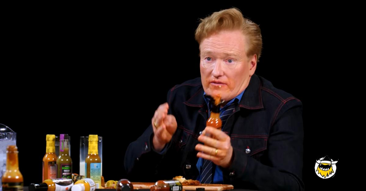 Image of Sean Evans jokes Conan O'Brien went into 'psychosis' during his 'Hot Ones' appearance.