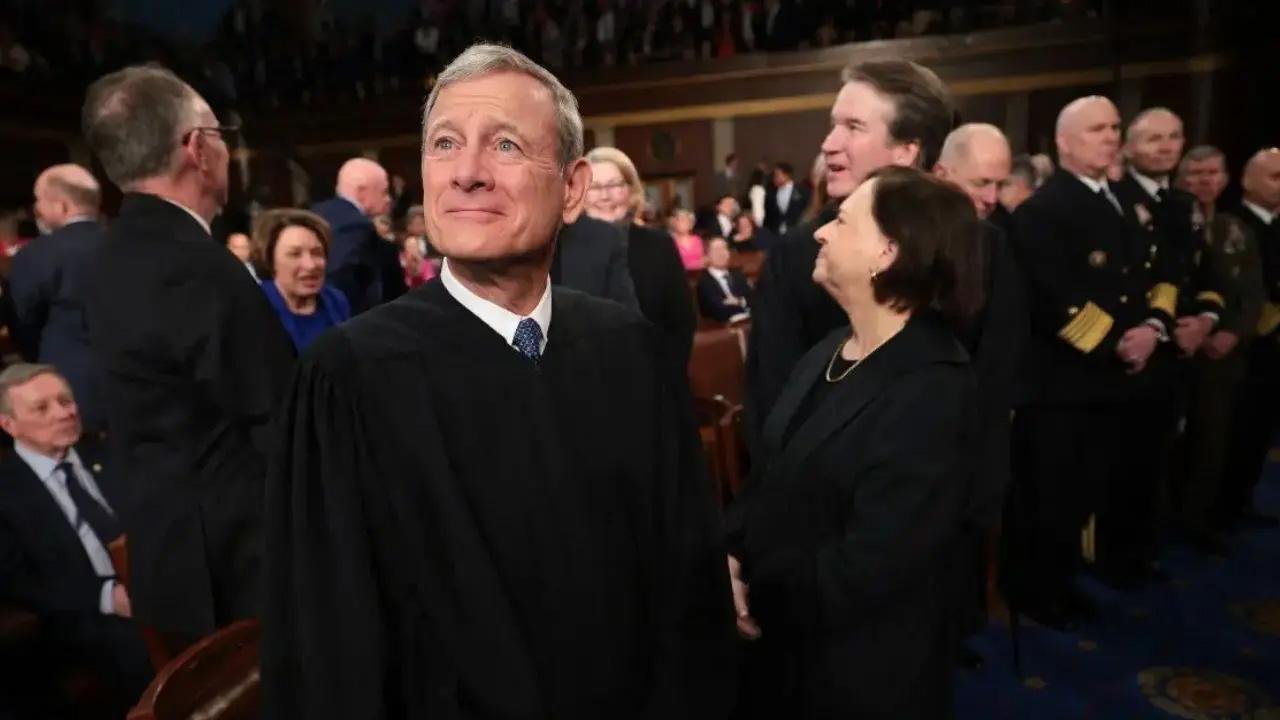 Image of Chief Justice John Roberts wrote that the White House's 'symbolism and history are wrapped up in its architecture.'