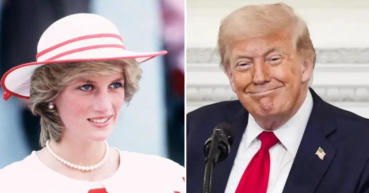Image of Donald Trump allegedly sent Princess Diana flowers after her divorce from King Charles.