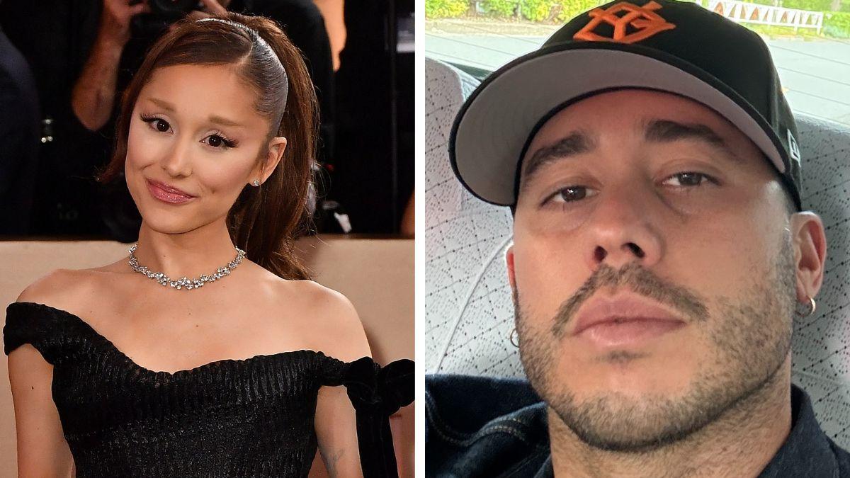 split photo of Ariana Grande and Ricky Alvarez