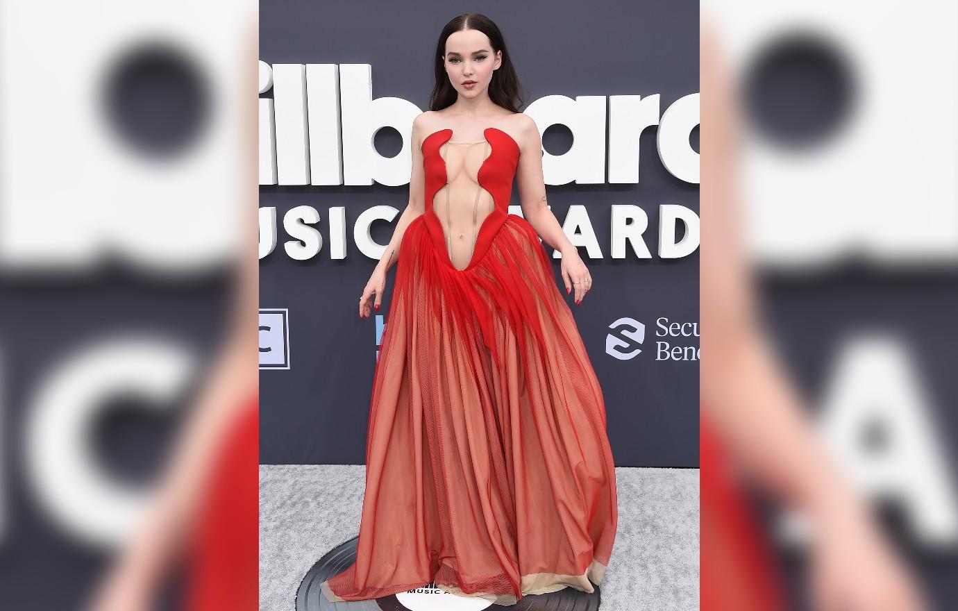 dj khaled dove cameron red carpet billboard music awards