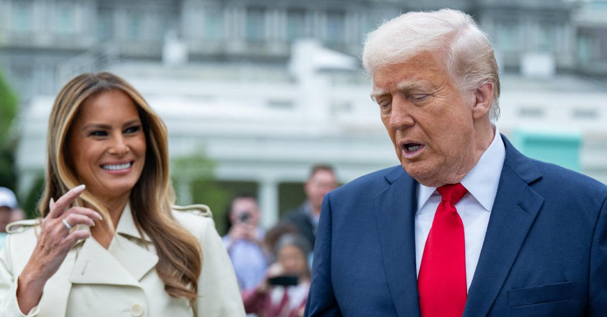 Image of Melania and Donald Trump met in 1998 and married in 2005.