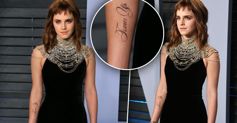 Emma Watson New Times Up Tattoo Grammatical Mistake