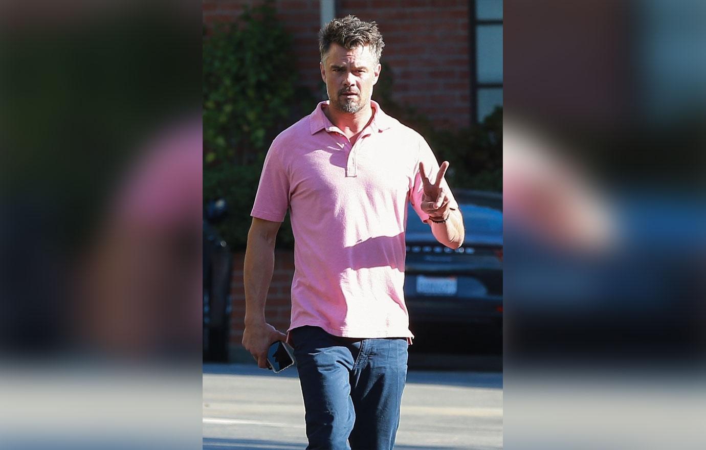 Josh Duhamel goes to Sunday church service in Brentwood