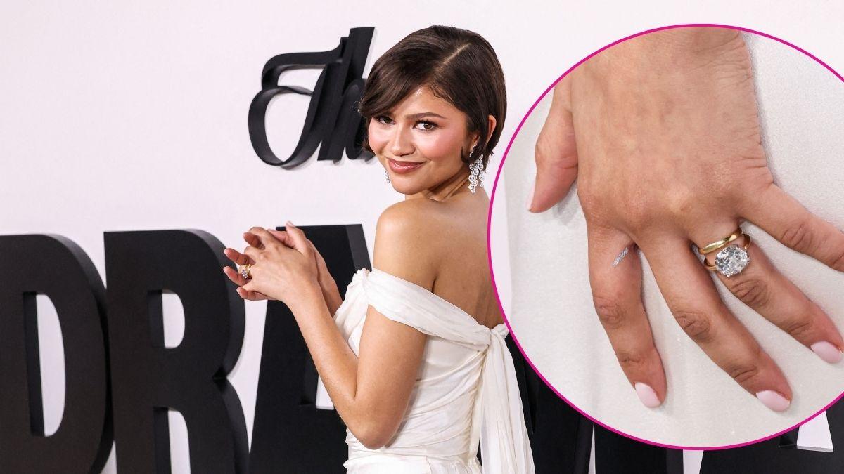 Composite photo of Zendaya.