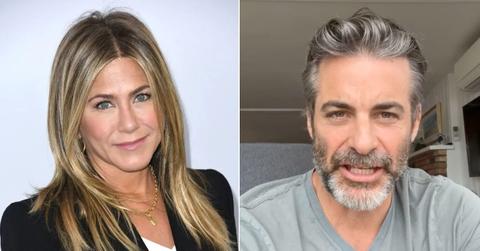 Composite photo of Jennifer Aniston and Jim Curtis