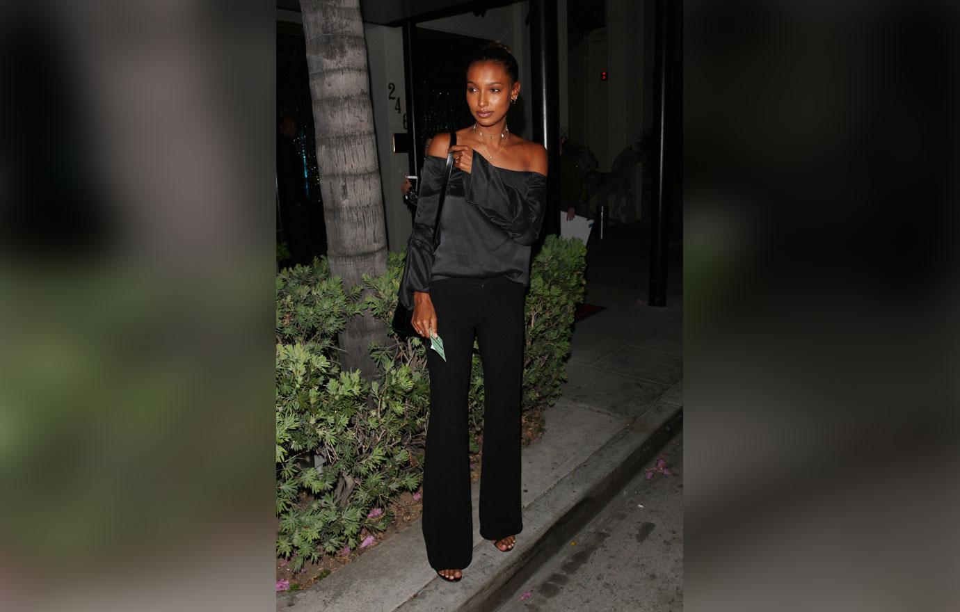 Jasmine Tookes looks stunning in black at Mastro&#8217;s Steakhouse