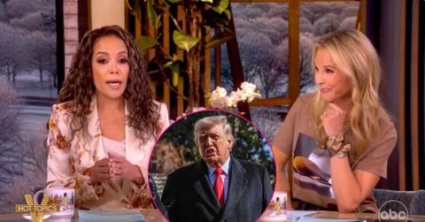 Composite photo of Sunny Hostin, Elisabeth Hasselbeck and Donald Trump