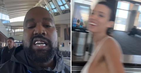 kanye west posting bianca pp