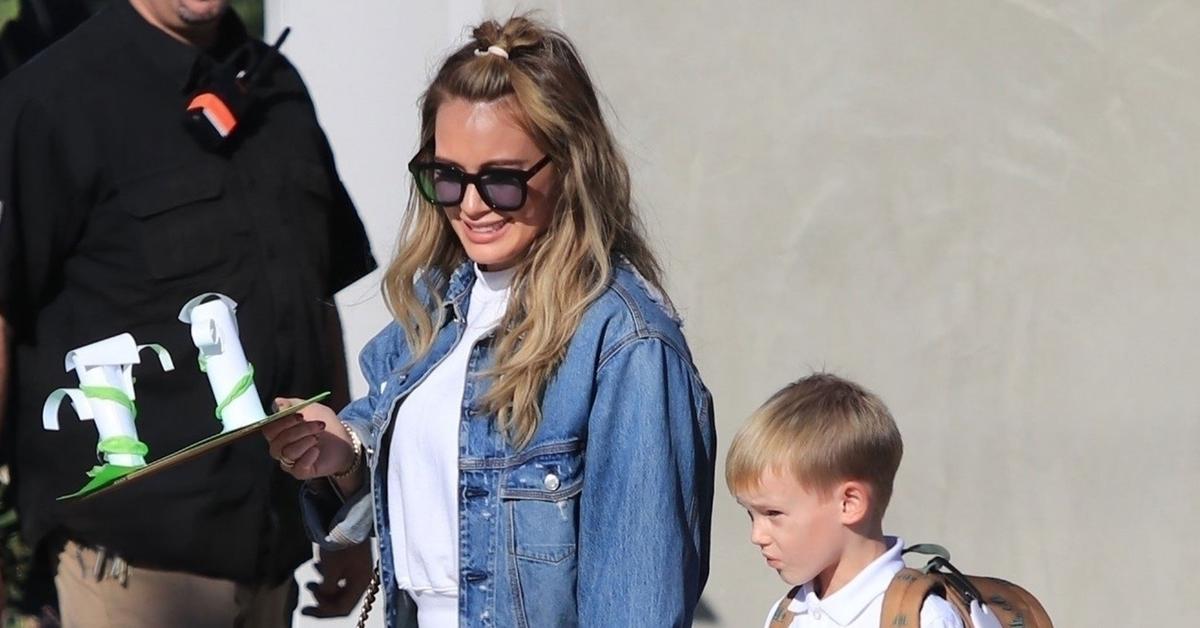 Hilary Duff All Smiles As She Picks Her Son Luca Up