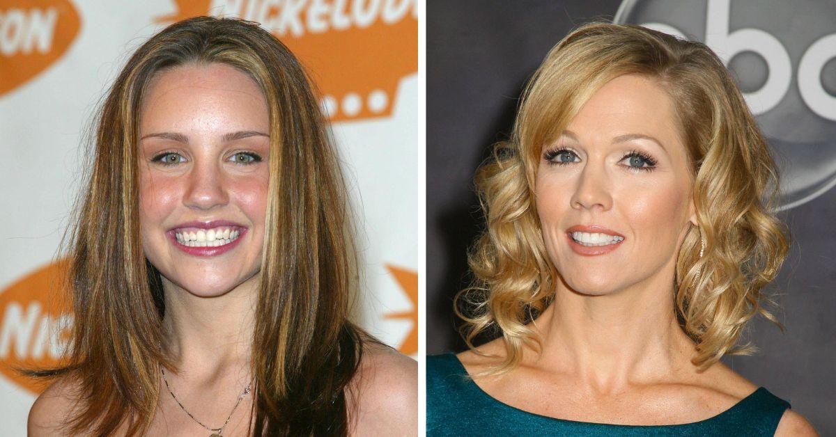 split photo of Amanda Bynes & Jennie Garth