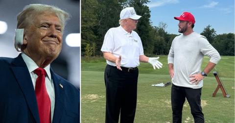 Composite photo of Donald Trump.