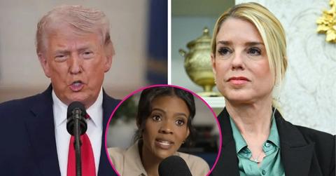 composite photo of donald trump, pam bondi and candace owens