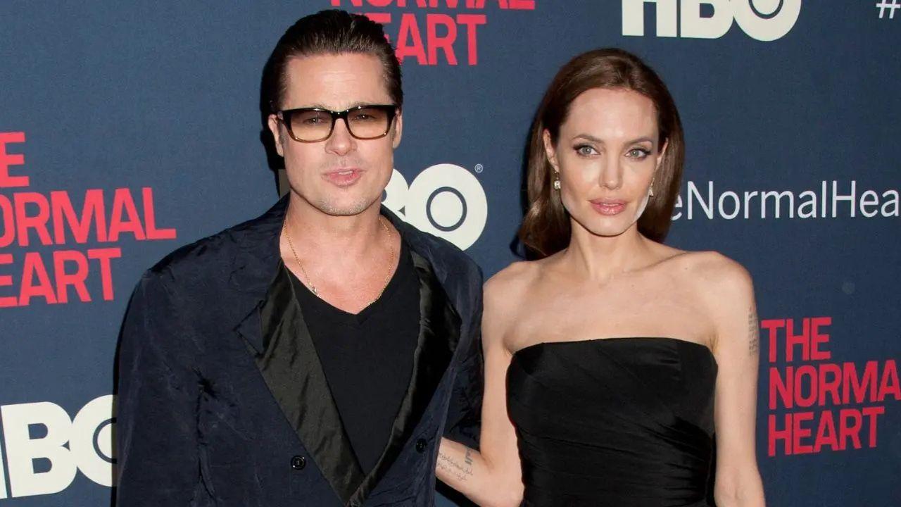 Image of Angelina Jolie and Brad Pitt separated in 2016.