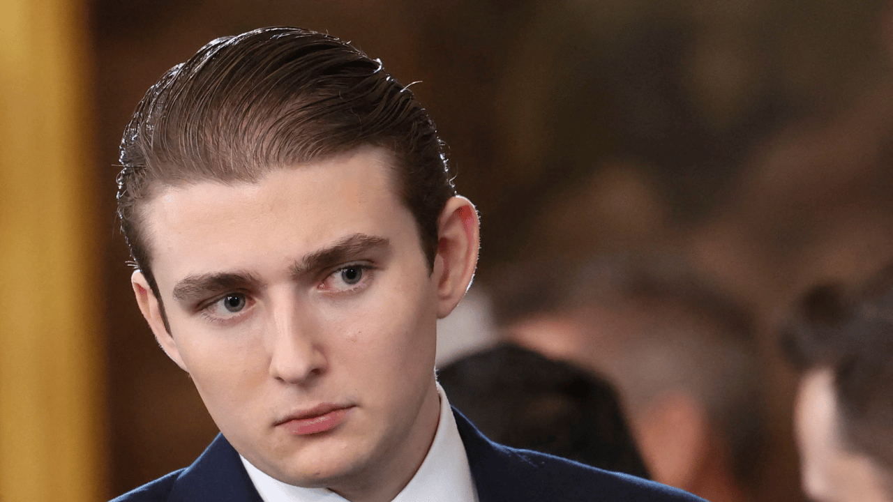 photo of Barron Trump has not commented on Andrew Tate's recent arrest.