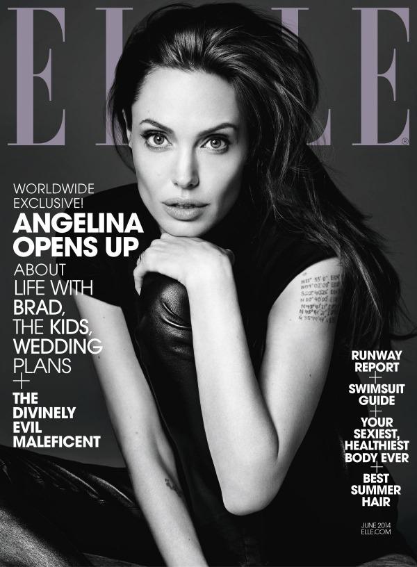 Angelina Jolie on the cover of Elle Magazine