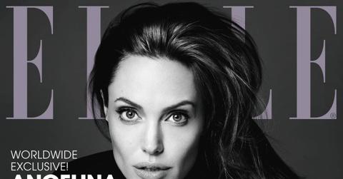 Angelina Jolie on the cover of Elle Magazine
