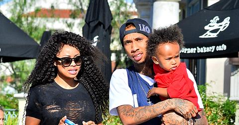 Rapper Tyga and Blac Chyna spotted out with their son King Cairo in Calabasas, CA