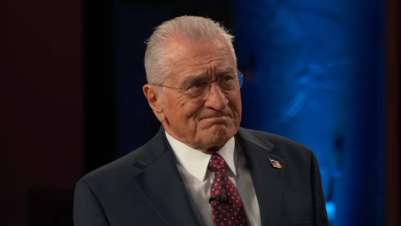 Image of Robert De Niro imposed a fictional rule requiring Jimmy Kimmel to compliment Donald Trump after insults.