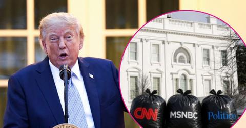 Composite photo of Donald Trump and an AI-generated photo.