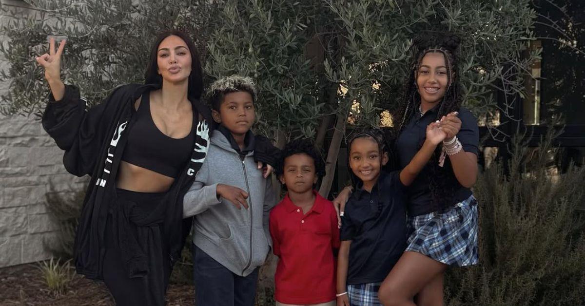 Photo of Kim Kardashian, North, Saint, Chicago and Psalm West.